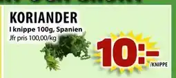 Matvärlden Tensta KORIANDER, SEK 10 erbjuda