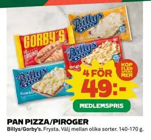 PAN PIZZA/PIROGER, Medlemspris