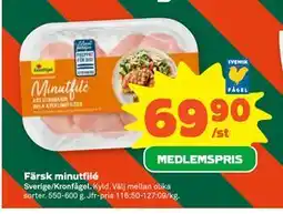 Stora Coop Färsk minutfilé, Medlemspris erbjuda