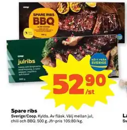 Stora Coop Spare ribs, SEK 52.9 erbjuda