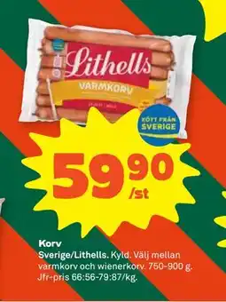 Stora Coop Korv, SEK 59.9 erbjuda