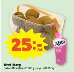 Stora Coop Kiwi i korg, SEK 25 erbjuda