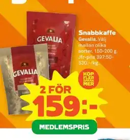 Stora Coop Snabbkaffe, Medlemspris erbjuda