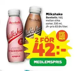 Stora Coop Milkshake, Medlemspris erbjuda