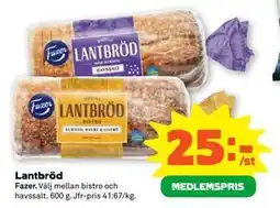 Stora Coop Lantbröd, Medlemspris erbjuda