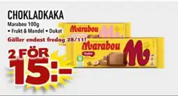 Prisma Mat Chokladkaka Frukt & Mandel Dukat Marabou erbjuda