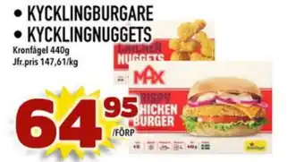 Prisma Mat Kycklingburgare • kycklingnuggets erbjuda