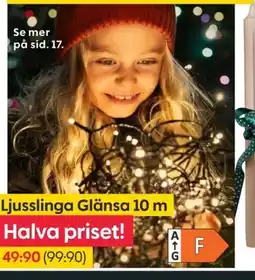 Rusta Ljusslinga Glänsa erbjuda