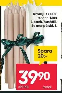 Rusta Kronljus erbjuda