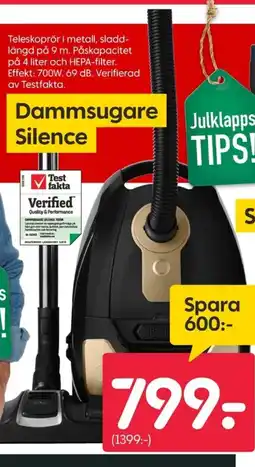 Rusta Dammsugare Silence erbjuda