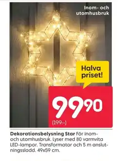 Rusta Dekorationsbelysning Star erbjuda