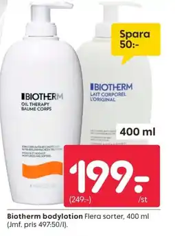 Rusta Biotherm bodylotion erbjuda