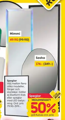 Rusta Speglar erbjuda