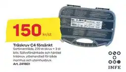 Byggmax Träskruv C4 försänkt, SEK 150 erbjuda