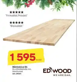 Byggmax Bänkskiva Ek, SEK 1595 erbjuda