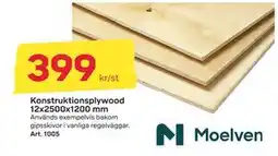 Byggmax Konstruktionsplywood 12x2500x1200 mm, SEK 399 erbjuda