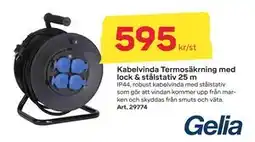 Byggmax Kabelvinda Termosäkrning med lock & stålstativ 25 m, SEK 595 erbjuda