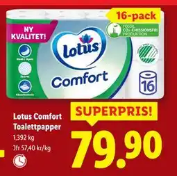 Lidl Lotus Comfort Toalettpapper, SEK 79.9 erbjuda