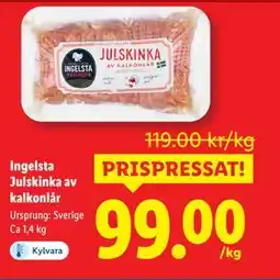 Lidl Ingelsta Julskinka av kalkonlår, SEK 99 erbjuda