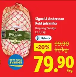 Lidl Signal & Andersson Kokt julskinka, SEK 79.9 erbjuda