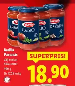 Lidl Barilla Pastasås, SEK 18.9 erbjuda