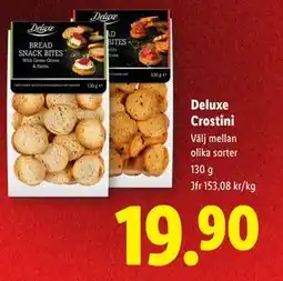 Lidl Deluxe Crostini, SEK 19.9 erbjuda