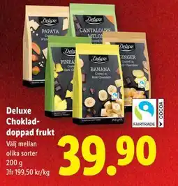 Lidl Deluxe Chokladdoppad frukt, SEK 39.9 erbjuda