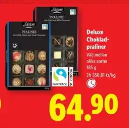 Lidl Deluxe Chokladpraliner, SEK 64.9 erbjuda