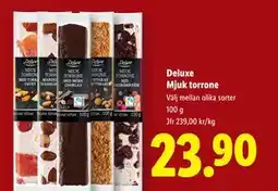 Lidl Deluxe Mjuk torrone, SEK 23.9 erbjuda