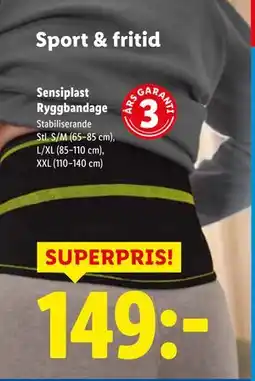 Lidl Sensiplast Ryggbandage, SEK 149 erbjuda