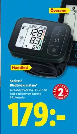 Lidl Sanitas Blodtrycksmätare, SEK 179 erbjuda