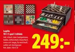 Lidl Lupilu 10-i-1 spel i trälåda, SEK 249 erbjuda