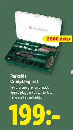 Lidl Parkside Crimptång, set, SEK 199 erbjuda