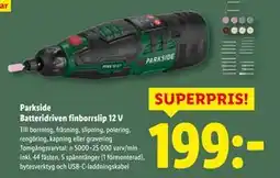 Lidl Parkside Batteridriven finborrslip 12 V, SEK 199 erbjuda