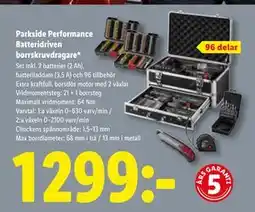 Lidl Parkside Performance Batteridriven borrskruvdragare, SEK 1299 erbjuda