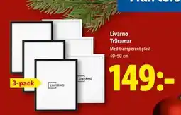 Lidl Livarno Träramar, SEK 149 erbjuda