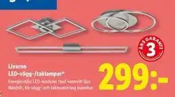 Lidl Livarno LED-vägg-/taklampor, SEK 299 erbjuda