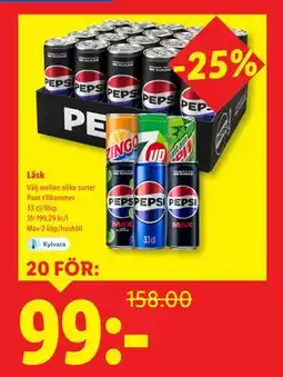 Lidl Läsk, SEK 99 erbjuda