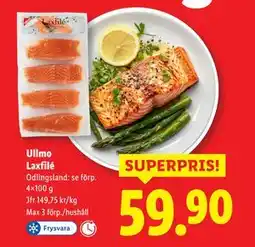 Lidl Ullmo Laxfilé, SEK 59.9 erbjuda
