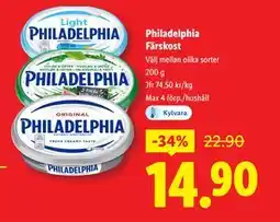Lidl Philadelphia Färskost, SEK 14.9 erbjuda