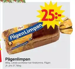 Matöppet Pågenlimpan, SEK 25 erbjuda