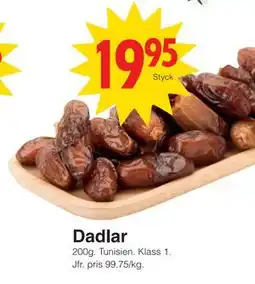 Matöppet Dadlar, SEK 19.95 erbjuda