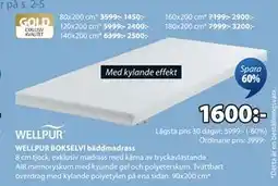 JYSK WELLPUR BOKSELVI bäddmadrass, SEK 1600 erbjuda
