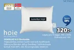 JYSK DOWNLIKE ECO fiberkudde, SEK 320 erbjuda