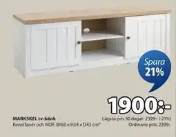 JYSK MARKSKEL tv-bänk, SEK 1900 erbjuda