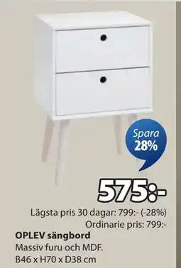 JYSK OPLEV sängbord, SEK 575 erbjuda
