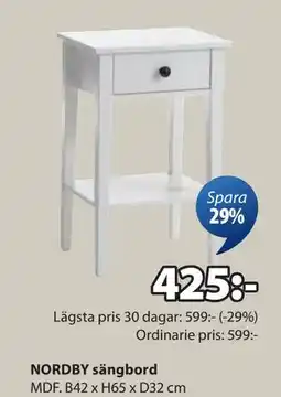 JYSK NORDBY sängbord, SEK 425 erbjuda