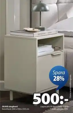 JYSK SKAVE sängbord, SEK 500 erbjuda