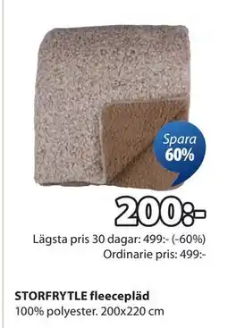 JYSK STORFRYTLE fleecepläd, SEK 200 erbjuda