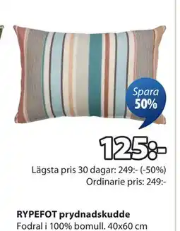 JYSK RYPEFOT prydnadskudde, SEK 125 erbjuda